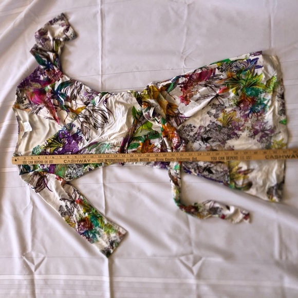 Vibrant Colourful Floral Wrap Dress - Picture 12 of 15